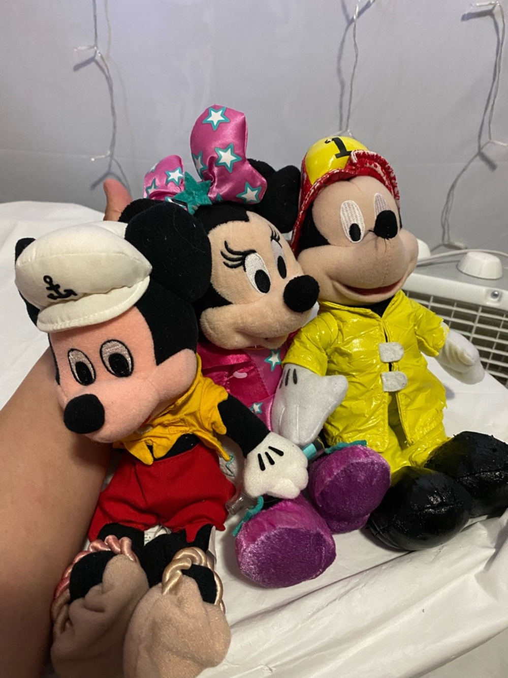 Disney Mickey & Minnie Plush Toys Set - Pink, Yellow, Red